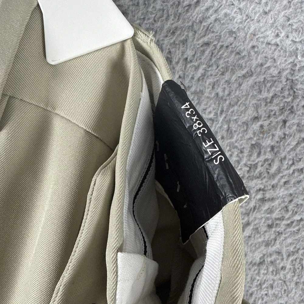 Jos A Bank Traveler Pants‎ Mens 38x34 Khaki Flat Front Chinos NWT